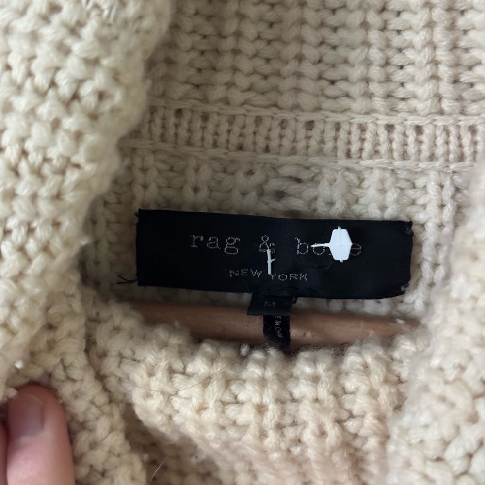 Rag & Bone M Cece Turtleneck Knit Cream Sweater - Picture 5 of 9